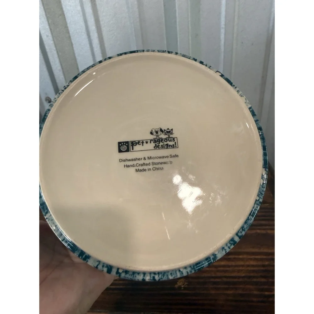 Pet Rageous Designs Ceramic Dog Food Bowl Dish 7